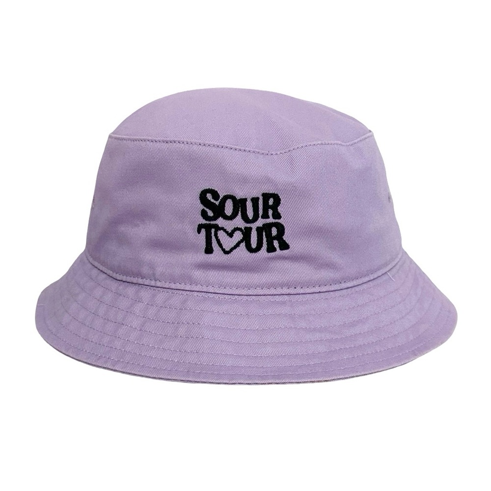Olivia Rodrigo Sour Tour Bucket Hat 100% Organic Cotton Purple Lavender